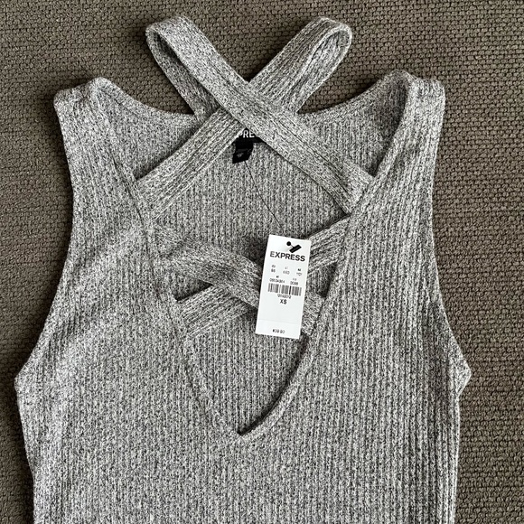 NWT Express Bodysuit Thong Criss Cross Snaps XS - Picture 5 of 10